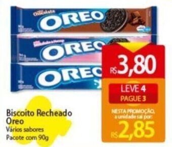 Atacadão Biscoito Recheado Oreo Vários sabores Pacote com 90g oferta