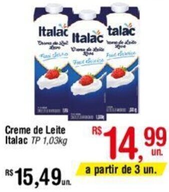 Fort Atacadista Creme de Leite Italac TP 1,03kg oferta