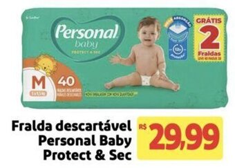 Extra Supermercado Fralda descartável Personal Baby Protect & Sec oferta