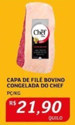 Assaí Atacadista CAPA DE FILÉ BOVINO CONGELADA DO CHEF PC/KG oferta
