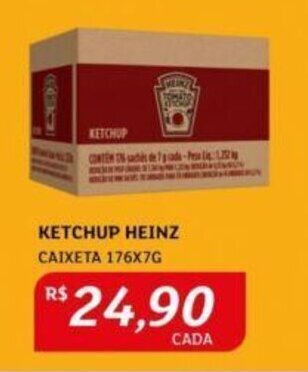 Assaí Atacadista KETCHUP HEINZ CAIXETA 176X7G oferta