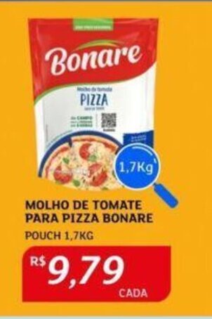Assaí Atacadista MOLHO DE TOMATE PARA PIZZA BONARE POUCH 1,7KG oferta