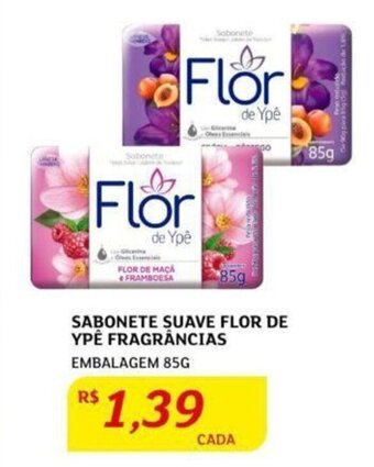 SABONETE SUAVE FLOR DE YPE FRAGRÂNCIAS EMBALAGEM 85G