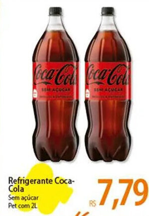 Atacadão Refrigerante Coca-Cola Sem açúcar Pet com 2L oferta