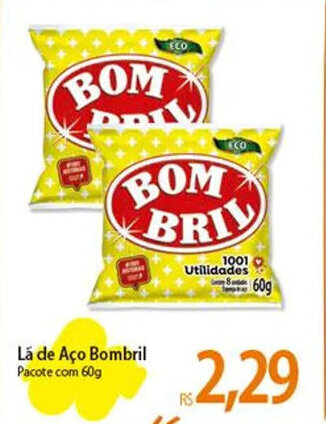 Atacadão Lá de Aço Bombril Pacote com 60g oferta