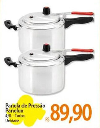 Atacadão Panela de Pressão Panelux 4,5L-Turbo Unidade oferta