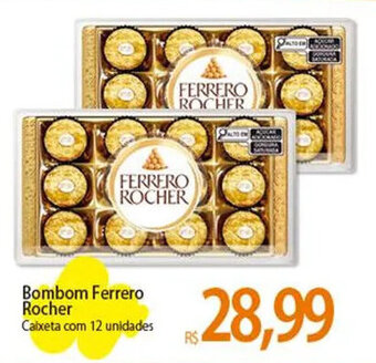Atacadão Bombom Ferrero Rocher Caixeta com 12 unidades oferta