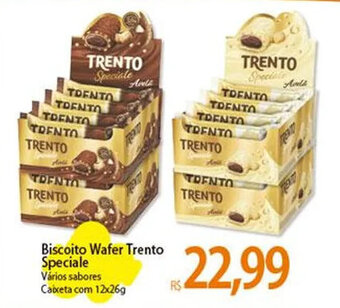 Atacadão Biscoito Wafer Trento Speciale Vários sabores Caixeta com 12x26g oferta