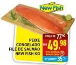 Peixe Congelado File de Salmao New Fish 1kg