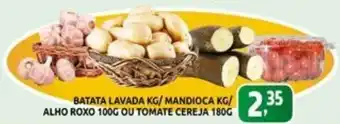 Federzoni Supermercados Batata Lavada 1kg, Mandioca 1kg, Alho Roxo 100g, Tomate Cereja 180g oferta