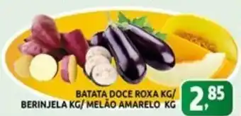 Federzoni Supermercados Batata Doce Roxa 1kg, Berinjela 1kg, Melao Amarello 1kg oferta