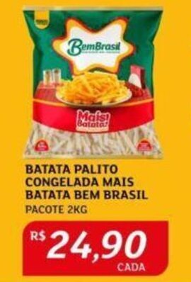 Assaí Atacadista BATATA PALITO CONGELADA MAIS BATATA BEM BRASIL PACOTE 2KG oferta