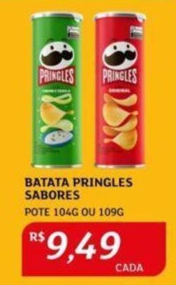 Assaí Atacadista BATATA PRINGLES SABORES POTE 104G OU 109G oferta