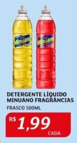 Assaí Atacadista DETERGENTE LÍQUIDO MINUANO FRAGRÂNCIAS FRASCO 500ML oferta