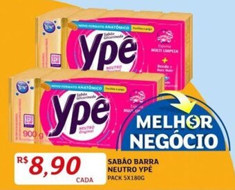 Assaí Atacadista SABÃO BARRA NEUTRO YPÊ CADA PACK 5X180G oferta