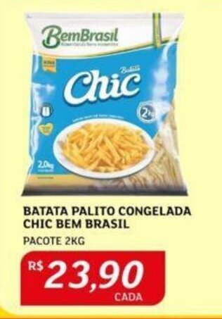 Assaí Atacadista BATATA PALITO CONGELADA CHIC BEM BRASIL PACOTE 2KG oferta