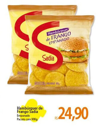 Atacadão Hambúrguer de Frango Sadia Empanado Pacote com 900g oferta