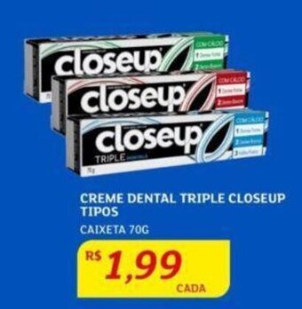 Assaí Atacadista CREME DENTAL TRIPLE CLOSEUP TIPOS CAIXETA 70G oferta