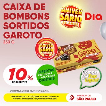 Dia CAIXA DE BOMBONS SORTIDOS GAROTO 250G oferta