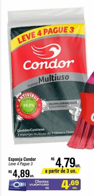 Fort Atacadista Esponja Condor Leve 4 Pague 3 oferta