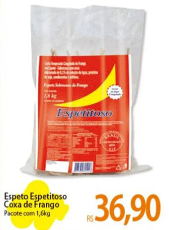 Atacadão Espeto Espetitoso Coxa de Frango Pacote com 1,6kg oferta