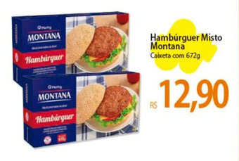 Atacadão Hambúrguer Misto Montana Caixeta com 672g oferta