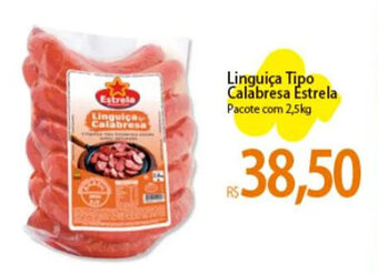 Atacadão Linguiça Tipo Calabresa Estrela Pacote com 2,5kg oferta