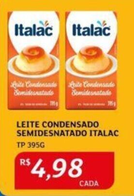 Assaí Atacadista LEITE CONDENSADO SEMIDESNATADO ITALAC TP 395G oferta