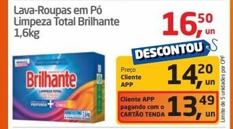 Tenda Atacado Lava-roupas em pó limpeza total brilhante 1,6kg oferta
