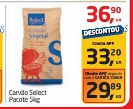 Tenda Atacado Carvão select pacote 5kg oferta