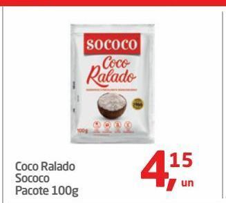 Coco ralado sococo pacote 100g