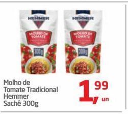 Tenda Atacado Molho de tomate tradicional hemmer sachê 300g oferta