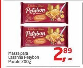 Tenda Atacado Massa para lasanha petybon pacote 200g oferta