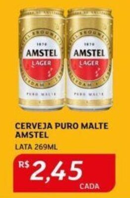 Assaí Atacadista CERVEJA PURO MALTE AMSTEL LATA 269ML oferta