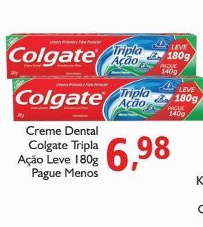 Supermercados ABC Creme dental colgate 180g oferta