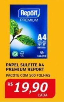 Assaí Atacadista PAPEL SULFITE A4 PREMIUM REPORT PACOTE COM 500 FOLHAS oferta