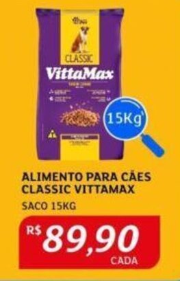 Assaí Atacadista ALIMENTO PARA CÃES CLASSIC VITTAMAX SACO 15KG oferta