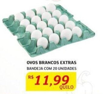 Assaí Atacadista OVOS BRANCOS EXTRAS BANDEJA COM 20 UNIDADES oferta