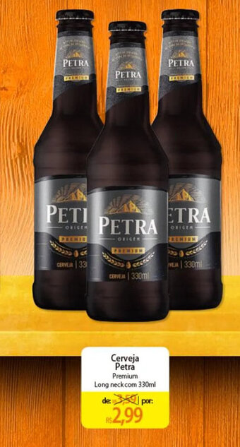 Atacadão Cerveja Petra Premium Long neck com 330ml oferta