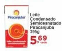 Rossi Supermercado Leite Condensado Semidesnatado Piracanjuba 395g oferta