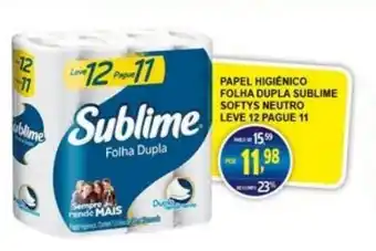 Federzoni Supermercados Papel Higiénico Folha Dupla Sublime oferta