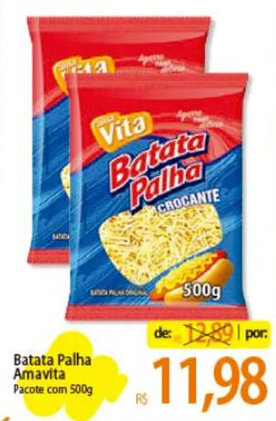 Atacadão Batata Palha Amavita Pacote com 500g oferta