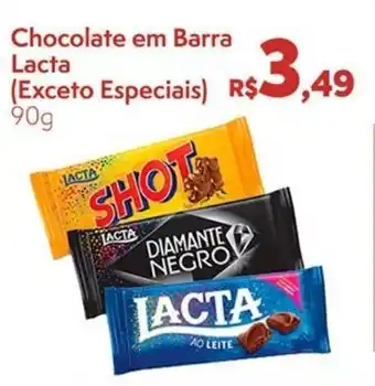 Master Supermercados Chocolate em Barra Lacta 90g oferta