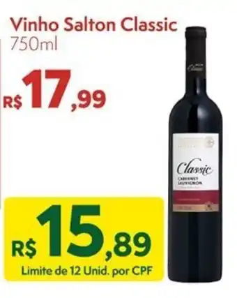 Master Supermercados Vinho Salton Classic 750ml oferta