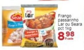Rossi Supermercado Frango passarinho Lar ou Seara pct 1kg oferta