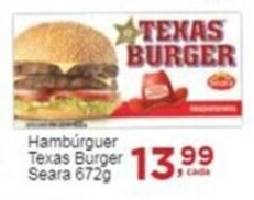 Rossi Supermercado Hambúrguer Texas Burger Seara 672g oferta