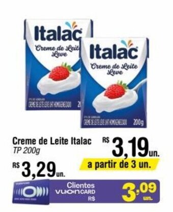 Fort Atacadista Creme de Leite Italac TP 200g oferta