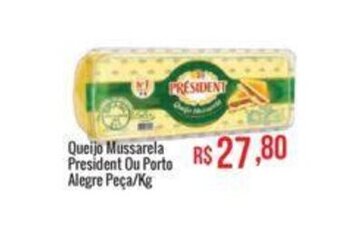 Mart Minas Queijo Mussarela President Ou Porto Alegre Peça/Kg oferta