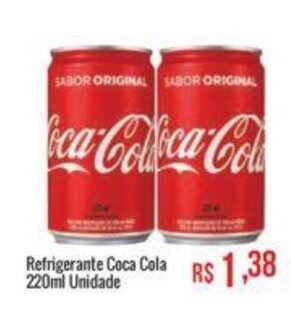 Mart Minas Refrigerante Coca Cola 220ml unidade oferta