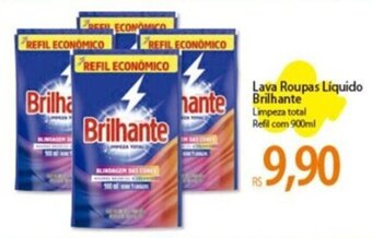 Atacadão Lava Roupas Líquido Brilhante Limpeza total Refil com 900ml oferta